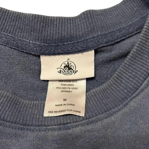 Blue Walt Disney World Disney Parks Mickey Mouse Long Sleeve Cropped Tee EUC - Picture 6 of 10